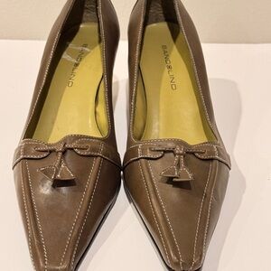 Boden Bodiana Olive Green Leather Pumps